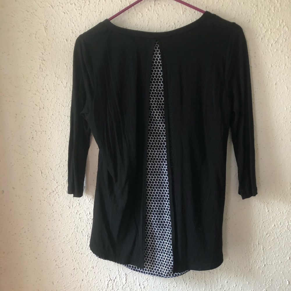 Ann Taylor long sleeve black blouse